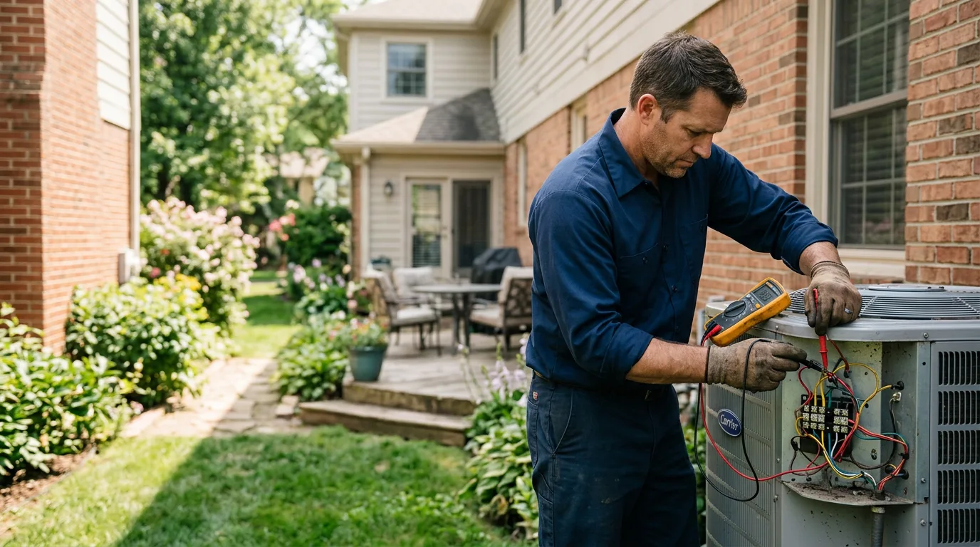 HVAC technician working near Indian Lake Estates, FL